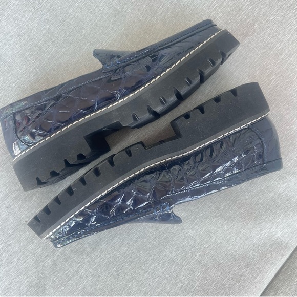 Donald Pliner The Hope Dark Blue Slip on Loafers Size 8 NWOB - Picture 3 of 5